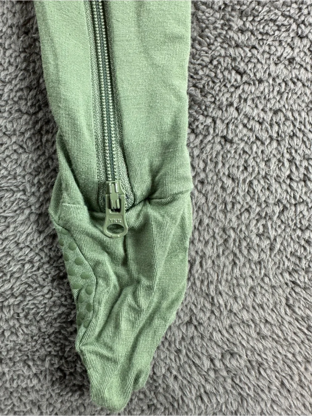 HAPIU Bamboo Bodysuit Long Sleeve Long Pants Footies Pajama Sage Green 0-3 month
